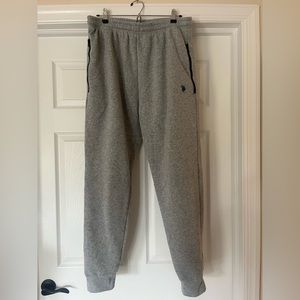 Men’s polo sweatpant joggers with zipper pockets; NEVER WORN